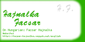 hajnalka facsar business card